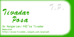 tivadar posa business card